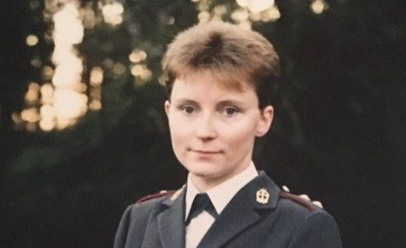 Elaine Chambers in Army uniform in the 1980s
