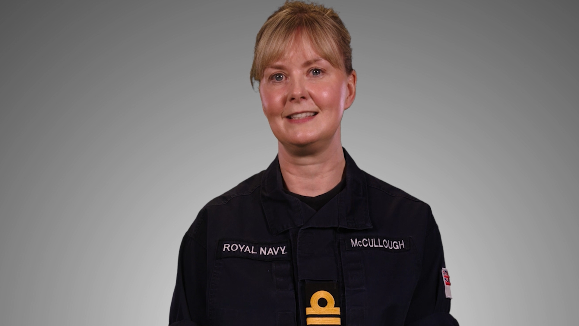 Karen McCullough in Navy uniform