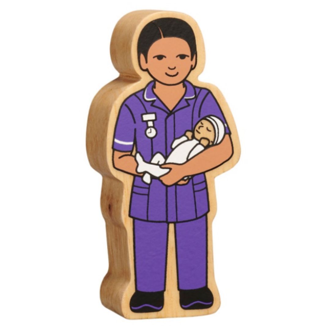 Midwife Wood Figure