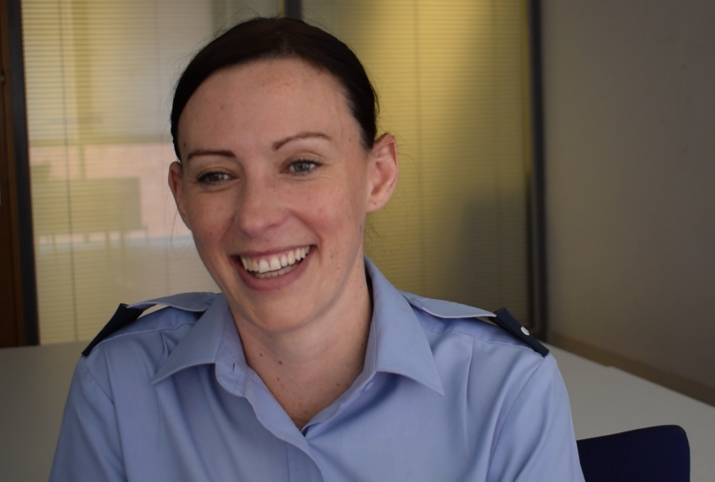 Philippa Bullock in her RAF uniform
