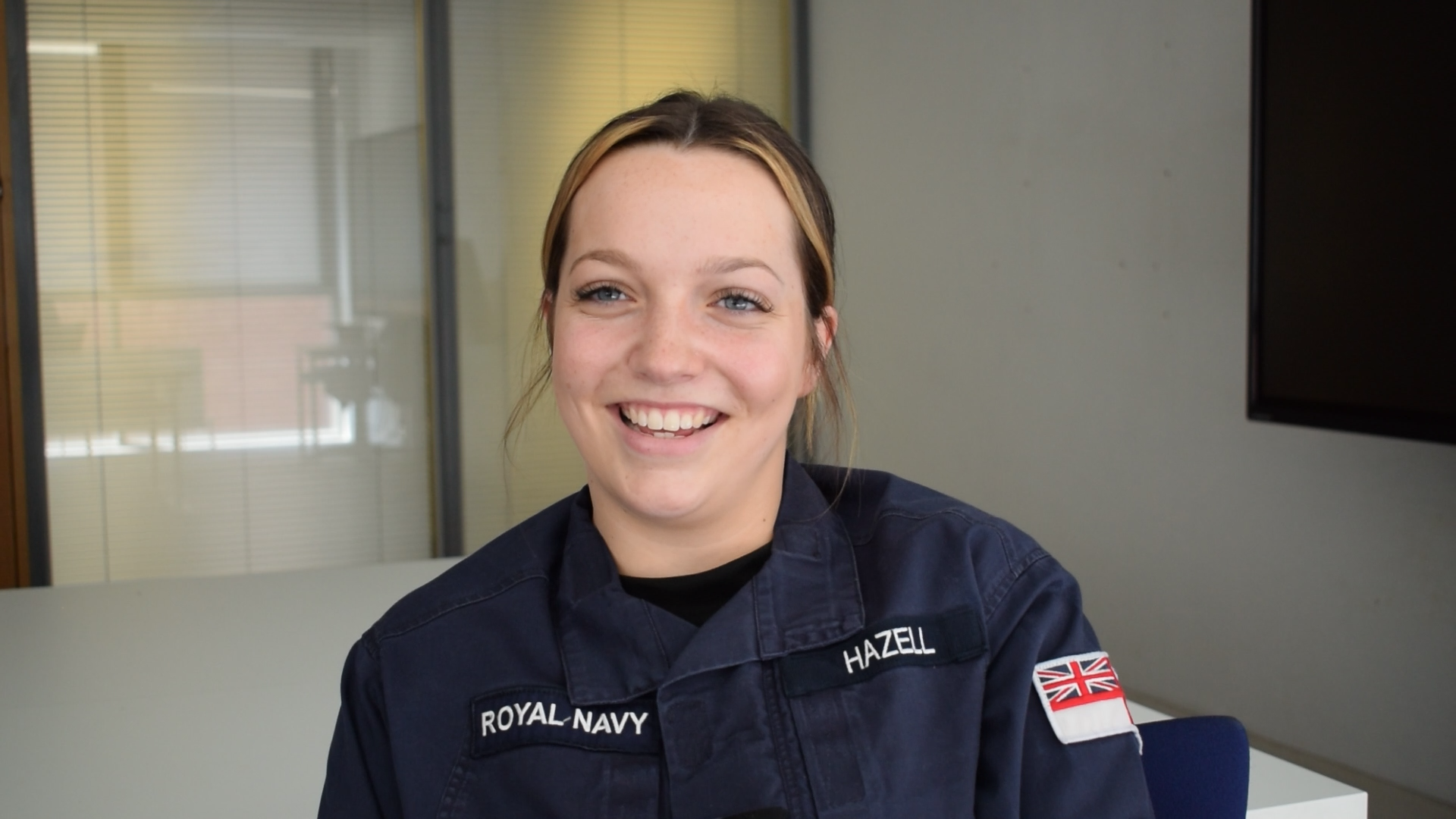 Tilly Hazell in her Royal Navy uniform