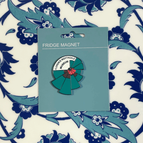 product photographed against a blue patterned tile